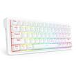 Tastatura Bluetooth si cu fir gaming mecanica Redragon Draconic V2 Pro alba iluminare RGB