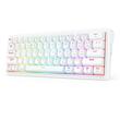 Tastatura Bluetooth si cu fir gaming mecanica Redragon Draconic V2 Pro alba iluminare RGB