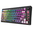 Tastatura gaming mecanica Bluetooth cu si fara fir Redragon Uranus Pro 82 neagra iluminare RGB