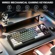 Tastatura gaming mecanica Redragon Popvu neagra cu alb iluminare RGB cu stream deck detasabil