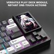 Tastatura gaming mecanica Redragon Popvu neagra cu alb iluminare RGB cu stream deck detasabil