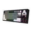 Tastatura gaming mecanica Redragon Popvu neagra cu alb iluminare RGB cu stream deck detasabil