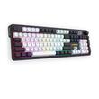 Tastatura gaming mecanica Bluetooth cu si fara fir Redragon Terraflare Pro neagra cu alb iluminare RGB