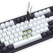 Tastatura gaming mecanica Bluetooth cu si fara fir Redragon Terraflare Pro neagra cu alb iluminare RGB