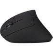 Mouse vertical wireless Inter-Tech Eterno KM-206L negru pentru stangaci