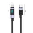 Cablu USB Orico LDC2C 100W USB Type-C - USB Type-C 0.5m negru cu display