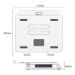 Stand laptop din aluminiu Orico LST-4A pliabil argintiu cu HUB USB