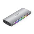 Rack SSD Orico M2R2-G2 USB3.1 GEN2 NVMe M.2 gri iluminare RGB