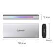Rack SSD Orico M2R2-G2 USB3.1 GEN2 NVMe M.2 gri iluminare RGB