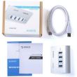 Hub Orico M3H4 USB 3.0 argintiu