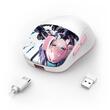 Mouse gaming Bluetooth cu si fara fir Redragon Klyamoor Pro Standard Anime alb cu roz