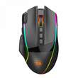 Mouse gaming wireless si cu fir Redragon Enlightment negru iluminare RGB