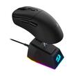 Mouse gaming wireless bluetooth si cu fir Redragon Ebony Standard negru ultra usor 24K DPI cu dock de incarcare magnetic cu iluminare RGB