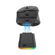 Mouse gaming wireless bluetooth si cu fir Redragon Ebony Standard negru ultra usor 24K DPI cu dock de incarcare magnetic cu iluminare RGB