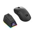 Mouse gaming wireless bluetooth si cu fir Redragon Ebony Ultra negru ultra usor 30K DPI cu dock de incarcare magnetic cu iluminare RGB si display