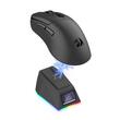Mouse gaming wireless bluetooth si cu fir Redragon Ebony Ultra negru ultra usor 30K DPI cu dock de incarcare magnetic cu iluminare RGB si display