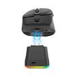 Mouse gaming wireless bluetooth si cu fir Redragon Ebony Ultra negru ultra usor 30K DPI cu dock de incarcare magnetic cu iluminare RGB si display