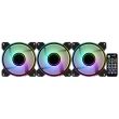 Set 3 ventilatoare Aerocool Mirage 120mm iluminare aRGB
