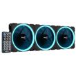Set 3 ventilatoare Aerocool Orbit RC 120mm iluminare aRGB