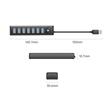 HUB USB Orico PW7U-U3 7port-uri USB 3.0 15cm negru