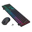 Kit tastatura si mouse wireless Redragon S107 Gaming Essentials KS iluminare RGB