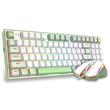 Kit tastatura mecanica si mouse Redragon Ultimate Gaming Rig albe iluminare RGB