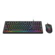 Kit tastatura si mouse Redragon S141 negru iluminare RGB