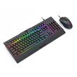 Kit tastatura si mouse Redragon S151 Gaming Essentials negru iluminare RGB