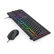 Kit tastatura si mouse Redragon S151 Gaming Essentials negru iluminare RGB