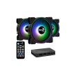 Set 3 ventilatoare Aerocool Saturn 12F 120mm aRGB Pro