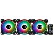 Set 3 ventilatoare Aerocool Saturn 12F 120mm aRGB Pro