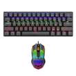 Kit tastatura si mouse T-Dagger Main Force negru iluminare Rainbow
