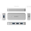 Hub Orico TC4U-U3 USB 3.0 argintiu
