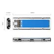 Rack SSD Orico TCM2F-C3 USB3.1 SATA M.2 transparent