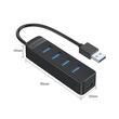 HUB USB Orico TWU3-4A 4 port-uri USB 3.0 negru