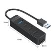 HUB USB Orico TWU32-4A 4 port-uri USB 3.0 negru