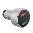 Incarcator auto Orico UPC-Q2 30W argintiu
