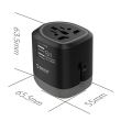 Adaptor universal priza Orico UTT-2U01 negru