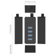 Hub Orico W5P-U3 4 Port USB 3.0 cu cablu de date de 30 cm