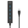HUB USB Orico W8PH4-U3 USB 3.0 negru