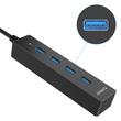 HUB USB Orico W8PH4-U3 USB 3.0 negru