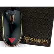 Mouse gaming Gamdias Zeus E2 ilumanare RGB negru + Nyx E1