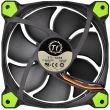 Ventilator Thermaltake Riing 12 High Static Pressure 120mm iluminare verde set 3 ventilatoare