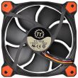Ventilator Thermaltake Riing 12 High Static Pressure 120mm iluminare rosie set 3 ventilatoare