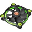 Ventilator Thermaltake Riing 12 High Static Pressure 120mm iluminare verde set 3 ventilatoare