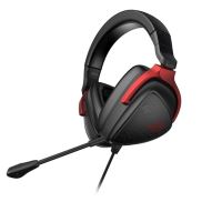 Casti gaming ASUS ROG Delta S Core negre cu rosu