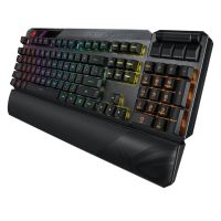 Tastatura mecanica gaming modulara cu sau fara fir ASUS ROG Claymore II PBT switch-uri RX Optical rosii neagra