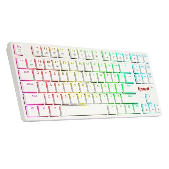 Redragon Anubis RGB White Mechanical Keyboard Brown Switch