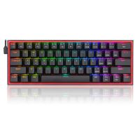 Tastatura gaming mecanica Redragon Fizz neagra iluminare RGB switch-uri rosii