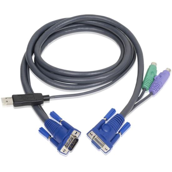 KVM Inter-Tech 88887057 2 port-uri VGA si PS2 1 port USB 10m
